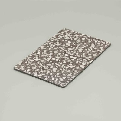 1220 X 2440MM Terrazzo Marbre blanc Acp Plaque de signalisation Acp Composite en aluminium