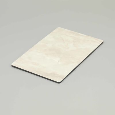 Panneau composite en aluminium de ciment beige marbre 2,0 mm 3,0 mm 5800 mm Panneaux muraux composites