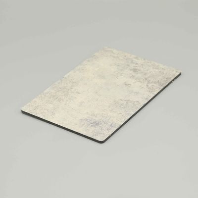 Ciment résistant aux rayures Acp feuille miroir gris clair marbre composite panneau 4 mm