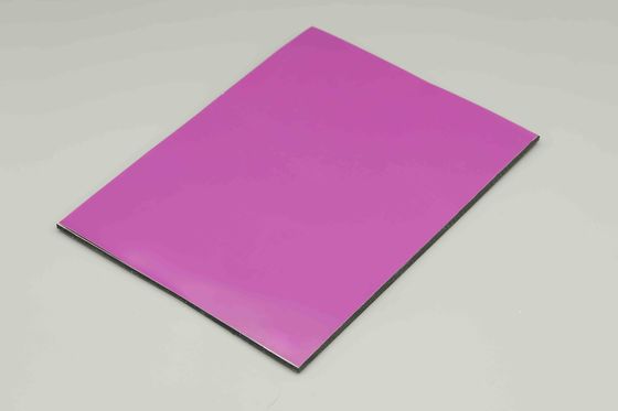 Panneau composite en aluminium violet 4 mm Pe Acp Acp 1220 x 2440 mm