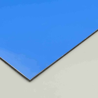 Panneau composite en aluminium PE bleu écologique. 4 mm 6 mm feuille ACM résistante aux intempéries pour revêtement extérieur et panneau d'affichage.