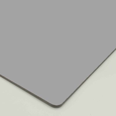 Sliver Panneau composite en aluminium PE gris Matériau léger et durable pour l'architecture moderne Aluminium double peau 0,20 mm