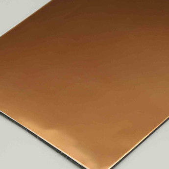 Champagne Mirror Panneau composite en aluminium revêtement PE Panneau de noyau en aluminium revêtement murale