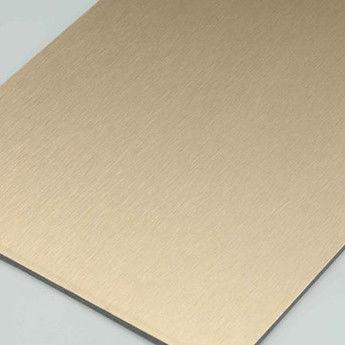 4 mm 1,22 x 2,44 m revêtement de maison argent brossé Acm panneaux composites extérieurs en HDPE