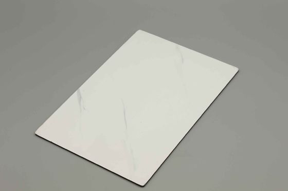 Panneau composite aluminium (ACP) marbre blanc résistant aux rayures (1220x2440mm)