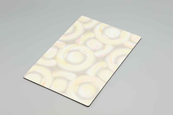 Panneau composite en marbre d'aluminium jaune clair 1220 mm 4 mm Panneau Acm