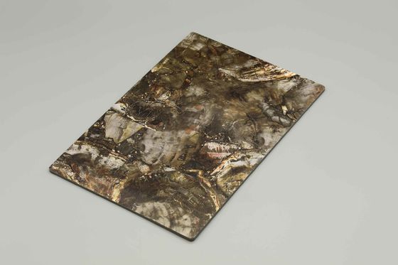 Panneau composé en aluminium de marbre Acp de publicité de terrazzo de Pvdf d'anti éraflure pour construire des murs extérieurs et des lambris de mur de revêtement intérieur