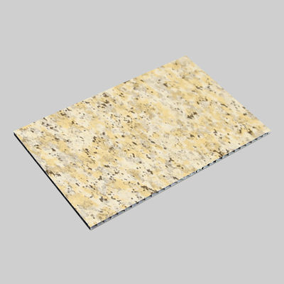 Panneau noyau de nid d'abeille en aluminium jaune de 244 cm Panneaux de nid d'abeille en aluminium de granit 4x8