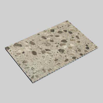 Anti-rayures Terrazzo noir en aluminium 3 mm revêtement de mur extérieur 1,22 x 2,44 m