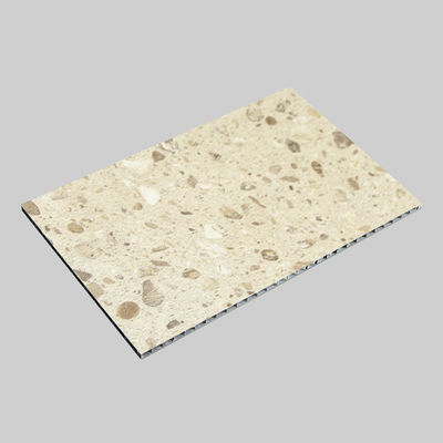 Panneau composite en aluminium terrazzo beige résistant au feu A2 de 3 mm | 1220 × 2440mm