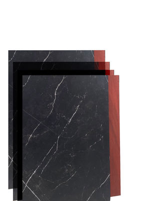 Type de marbre noir Alushang Slash Decoré Acp Feuille extérieure Acp Panneau de bureau intérieur Paroi 3 mm Épaisseur Acp revêtement du bâtiment Façade Aluminium Peau 0,30 mm