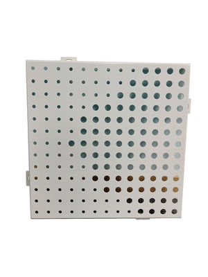 Conception de panneaux en aluminium taille de trou artistique avec une forme différente 2*2 peintures en poudre de façade de mur trois peintures décoration murale pour les murs extérieurs du bâtiment